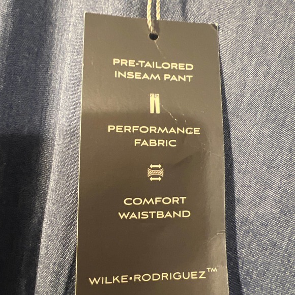 * Wilke Rodriguez Gray Flat Front Straight Leg Dress Suit Pants Size 40x29 - Picture 4 of 7